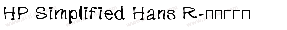 HP Simplified Hans R字体转换